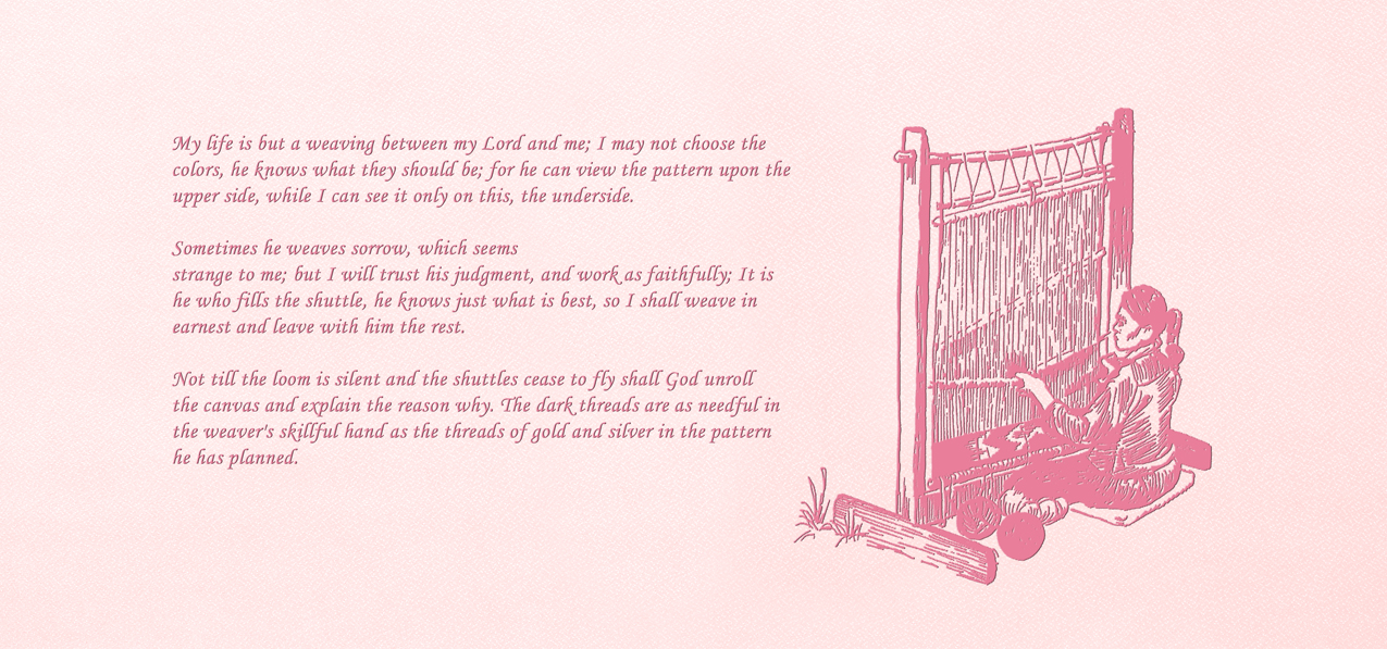 My Life is But a Basketweave Pink Faux